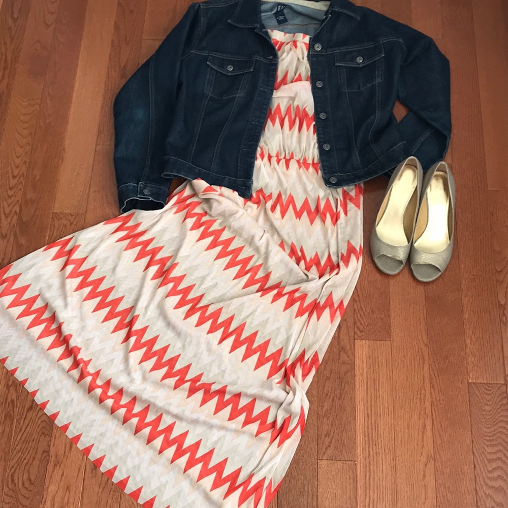 Cynthia Rowley Chevron Strapless Dress/Cover-up